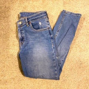 Topshop Jamie ripped skinny jeans